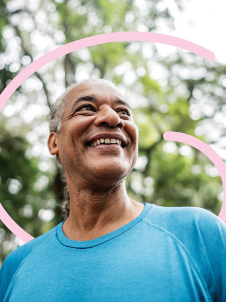 Man outside in woodland - with Clinical Partners brand expression.jpg